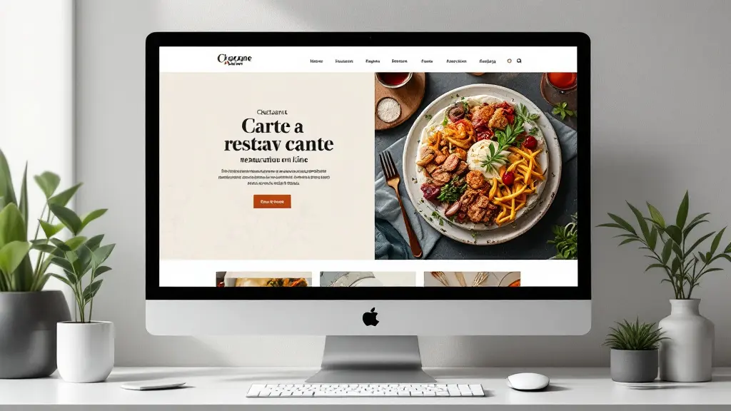 Site d'un restaurant présentant carte et réservation en ligne